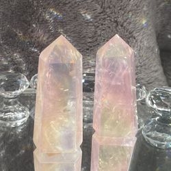 Rose Quartz Crystal Tower