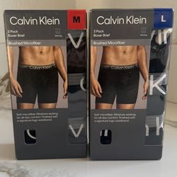 Calvin Klein (3 pack) black boxer briefs M / L