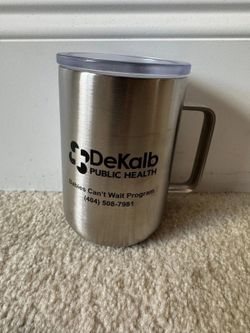 DeKalb Public Health stainless steel mug