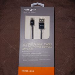 PNY MICRO USB Charging Cable  6ft  For $15