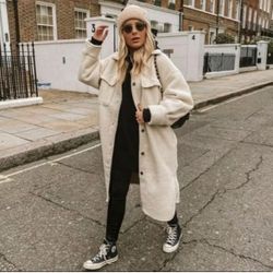 H&M Shearling Shacket 