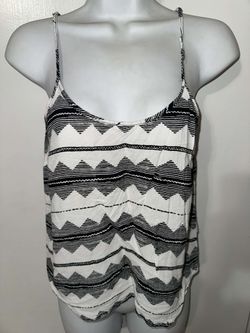 Forever 21 Black & White Tribal Print Spaghetti Strap Cami