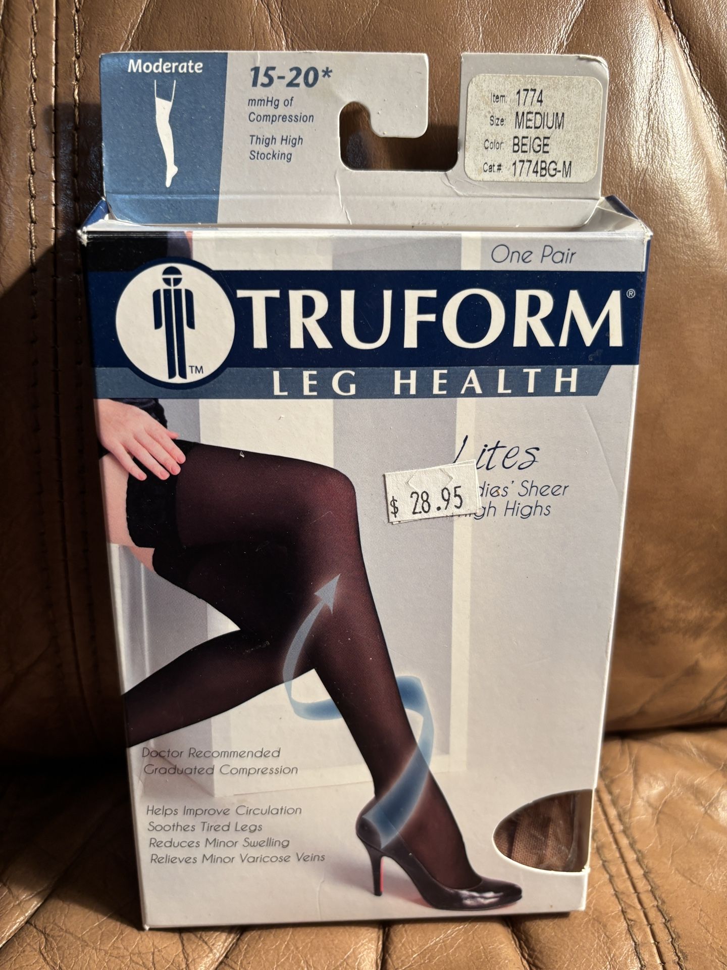 Compression Thigh, High Stockings, Size Medium