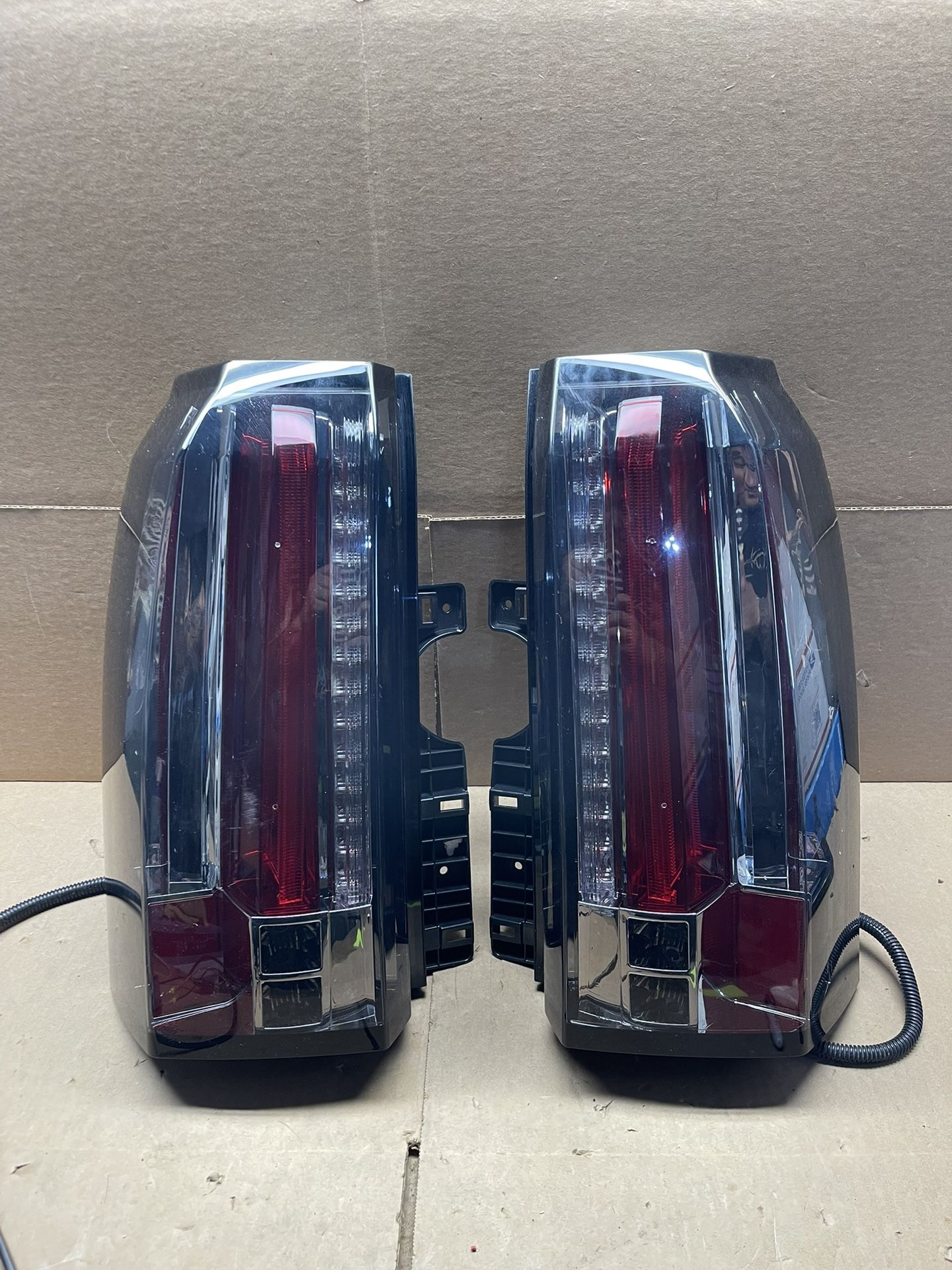 OT60 Fit 15-19 GMC Yukon XL SUV Smoke Full Led Taillight Pair