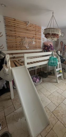 Twin  loft bed with matress