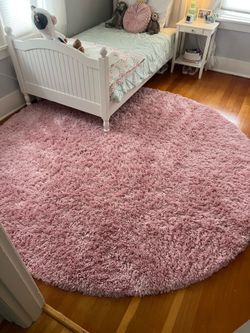 Pink Shag Area Rug