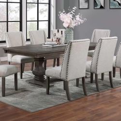 Rustic Dining Table With 6 Chairs $999