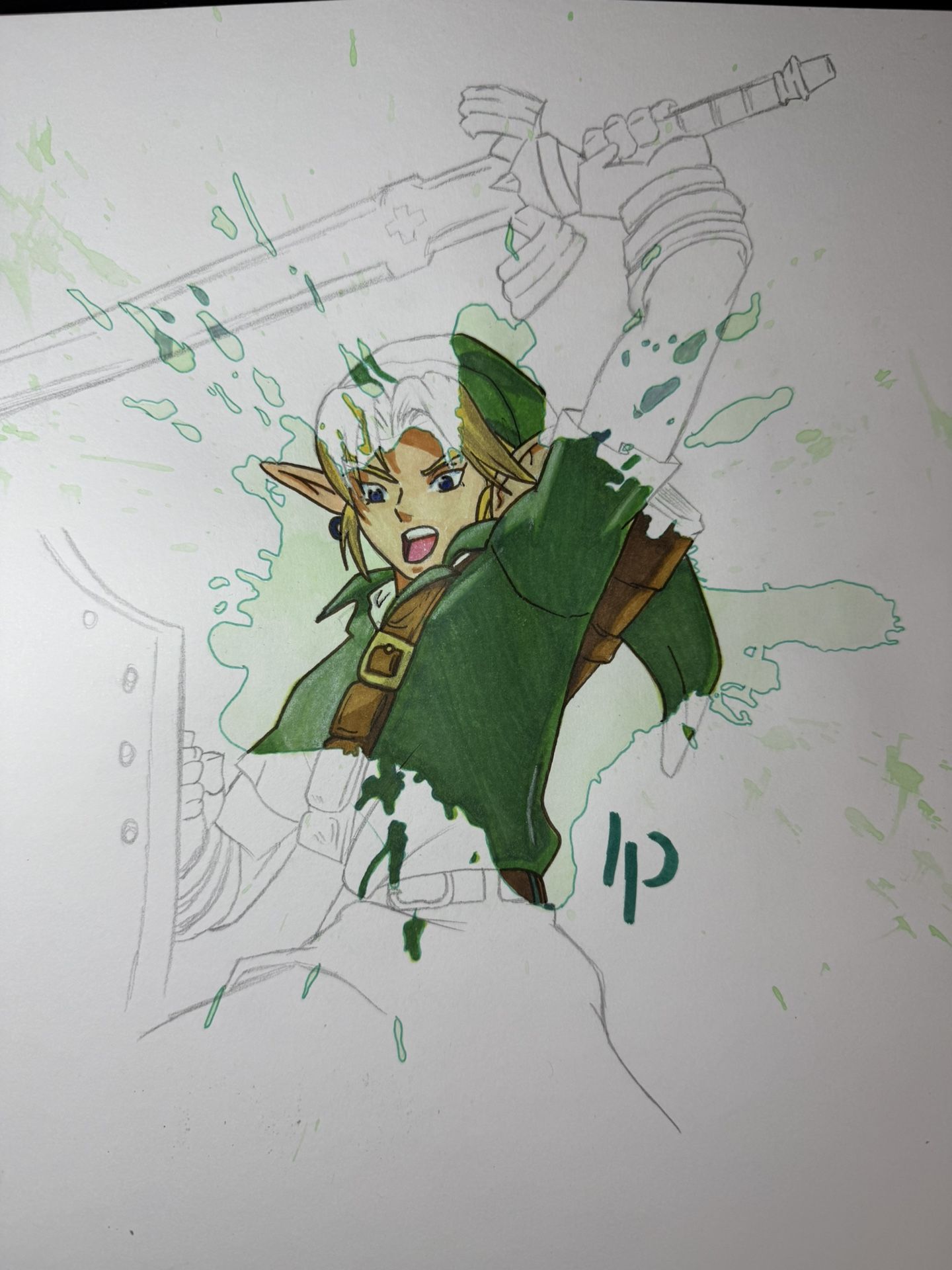 Link Zelda Splash Art