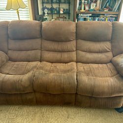 Brown Couch With Recliner