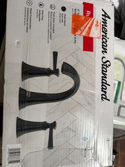 American Standard Rumson 8" Widespread 2-Handle Bathroom Faucet in Matte Black