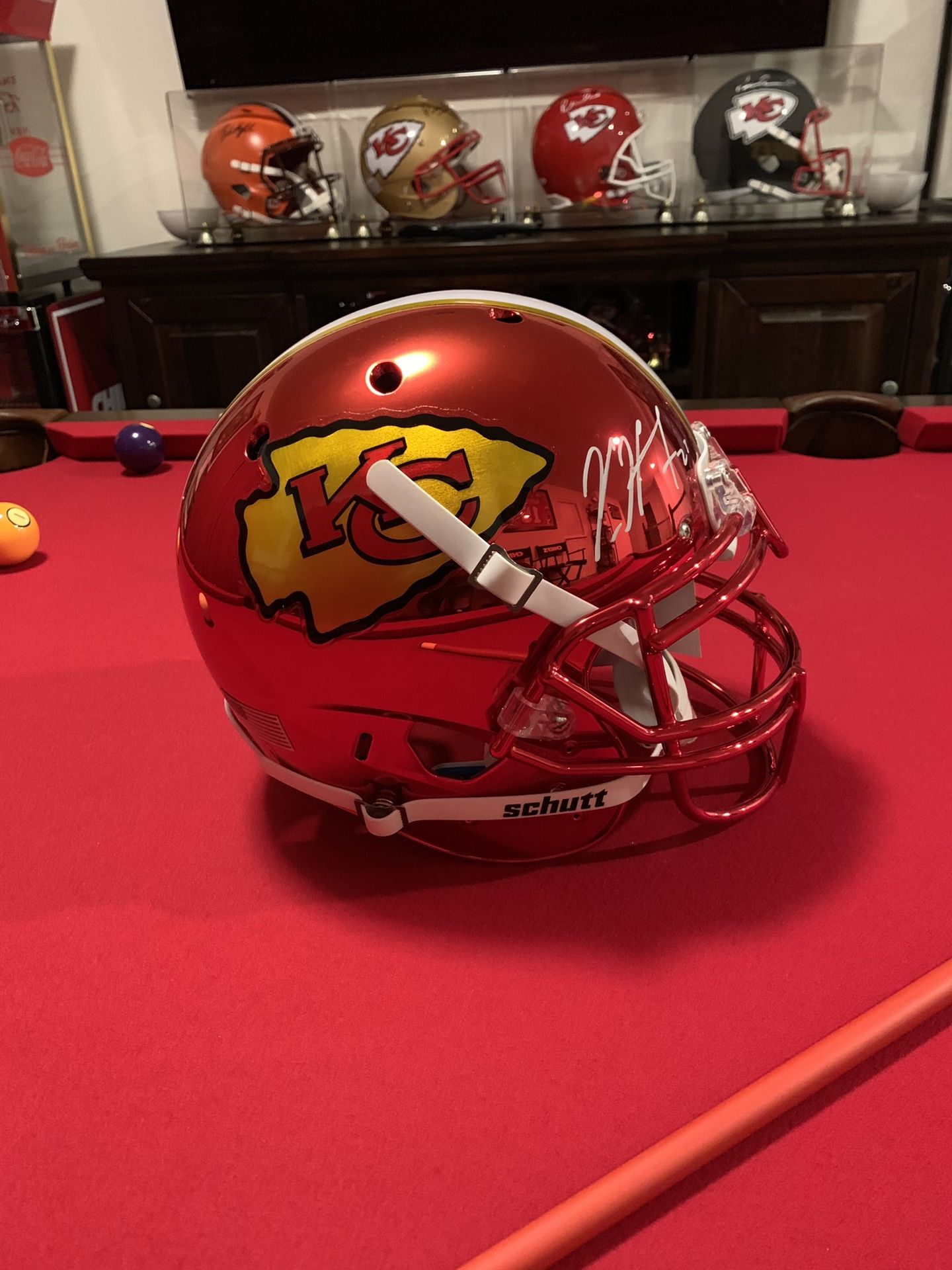 Kareem Hunt Autographed Chrome Full Size Helmet