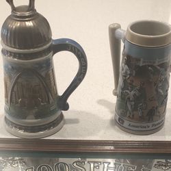 Jim Beam Mug, Budweiser Baseball Mug