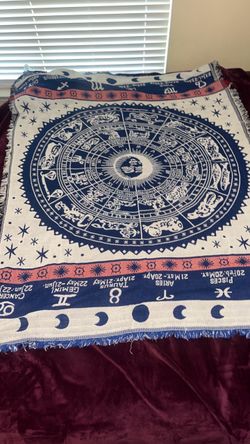 Zodiac Astrology Woven Throw Blanket