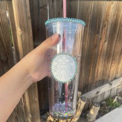 Starbucks Snow globe Tumbler - Disney mickey head glitter