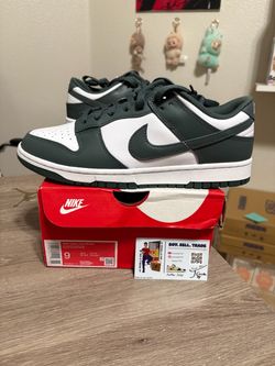Size 9 - Nike Dunk Low Vintage Green White