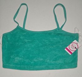 Flirtitude Active Teal Velour Crop Top