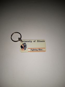 (Rare)  Fighting Illini University Of Illinois Keychain