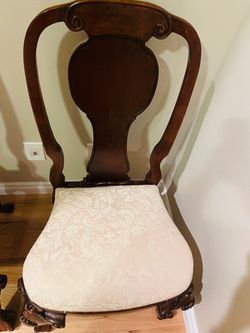 Antique Victorian Carved Wood Side Chair