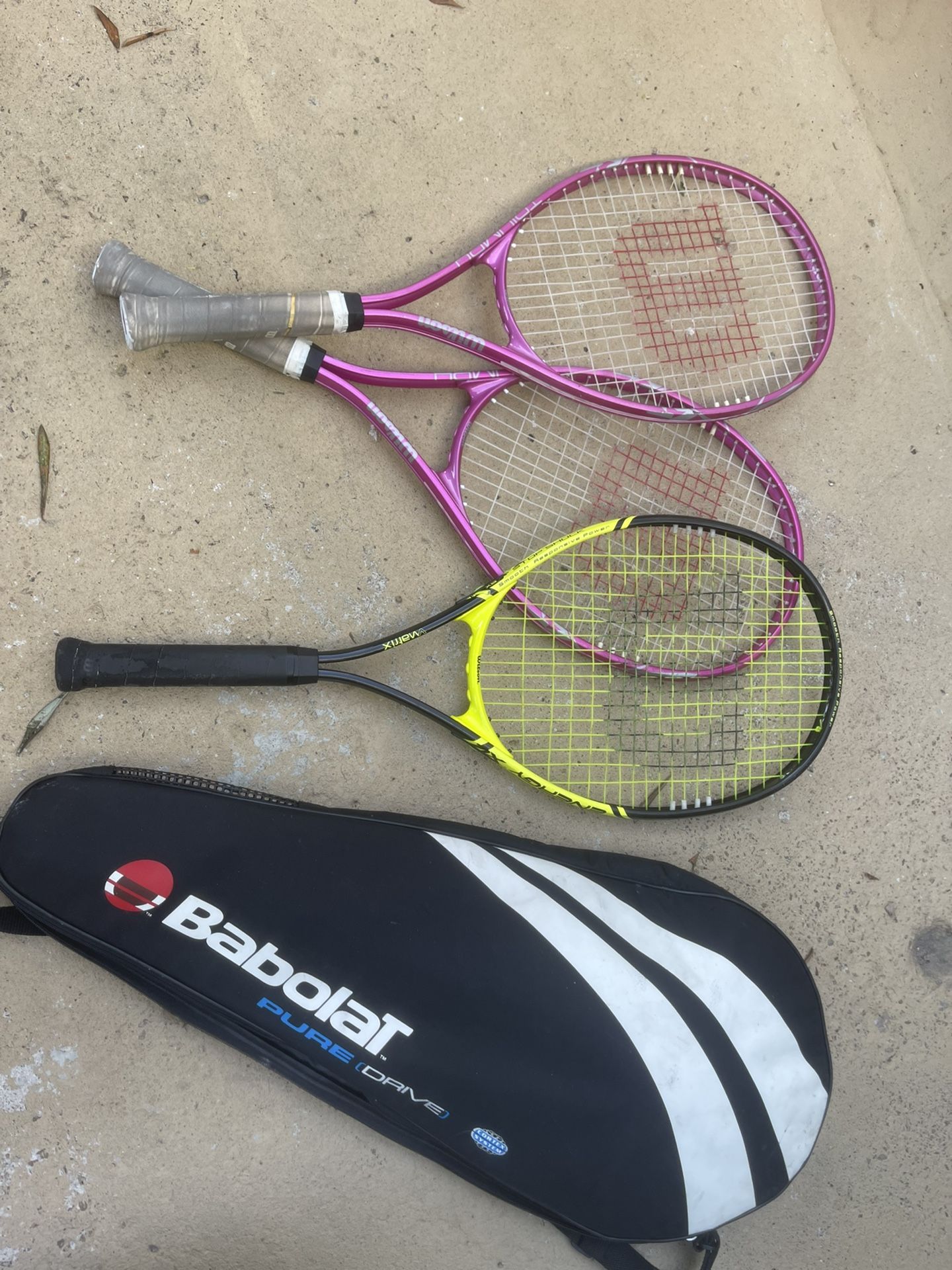 3 Wilson Tennis Rackets