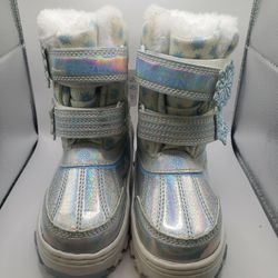Size: 8. Disney's Frozen Anna and Elsa toddler girls' winter snow boots,