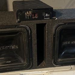 Mtx 12” Square Subs & Kicker Amp