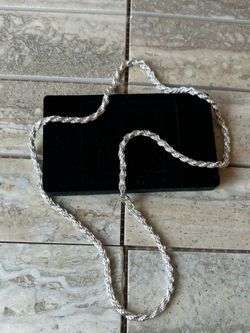 925 Rope diamond cut chain 20”