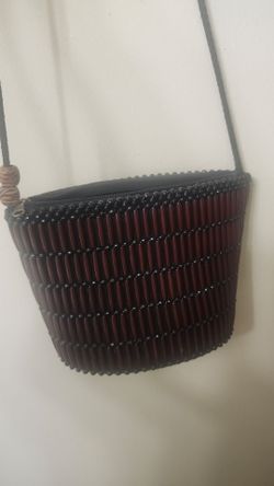 African bamboo made hand bag.