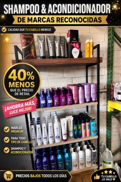 New shampoo and conditioner 40% off from retail prices