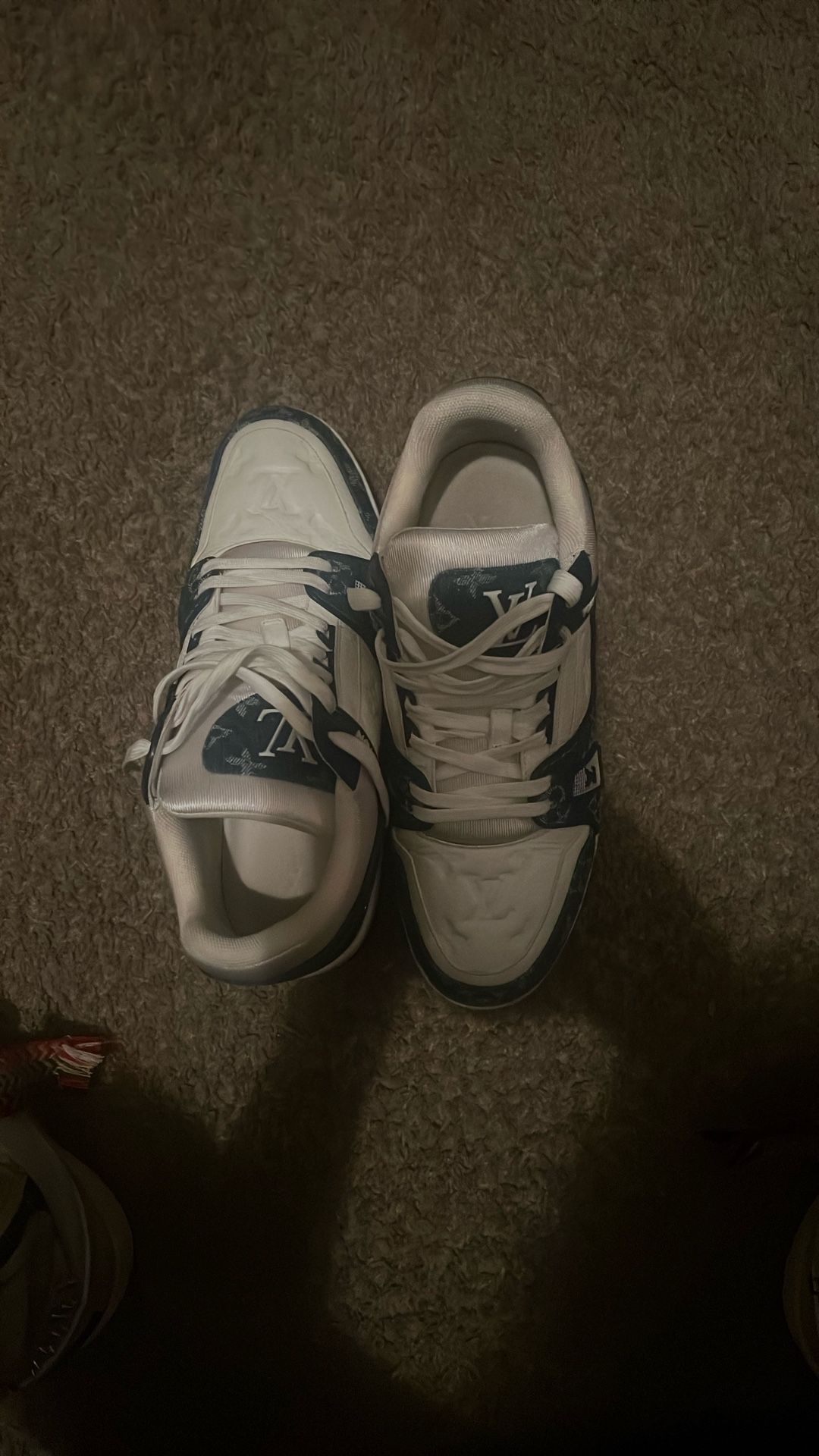 Louis Vuitton Trainers Blue and White