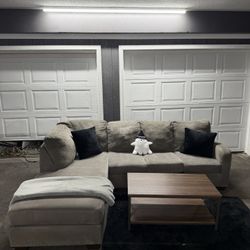 Gray Sectional Couch Sofa 