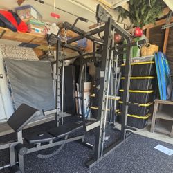 Smith Machine 2001 | Multi-Use Adj Bench | Gym Equipment | Fitness | Squat Rack | Excercise |🔴WEIGHTS AND BARBELL SOLD SEPARATELY 🔴 FREE DELIVERY 🚚