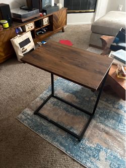 C shaped side or coffee table
