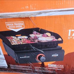 Blackstone Adventure Ready Outdoor Griddle, 17 Inch Single-Burner Portable Flat Top Grill, Black