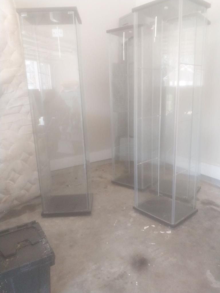 Four Glass Cabinets 