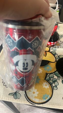 2021 Disney Parks Disneyland Christmas Holiday Mickey Stainless Steel Tumbler.