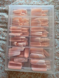 Press-On French Tip Nail Set in Storage Case