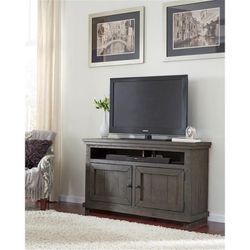 TV Console For Sale! Progressive Furniture Willow Wood TV Console in Distressed Dark Gray