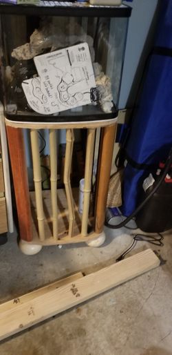 Custom fish tank stand and tank asking 125