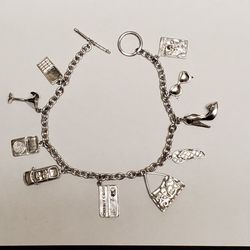 Rare 925 Sterling Silver Women's Dreams Charmed Bracelet