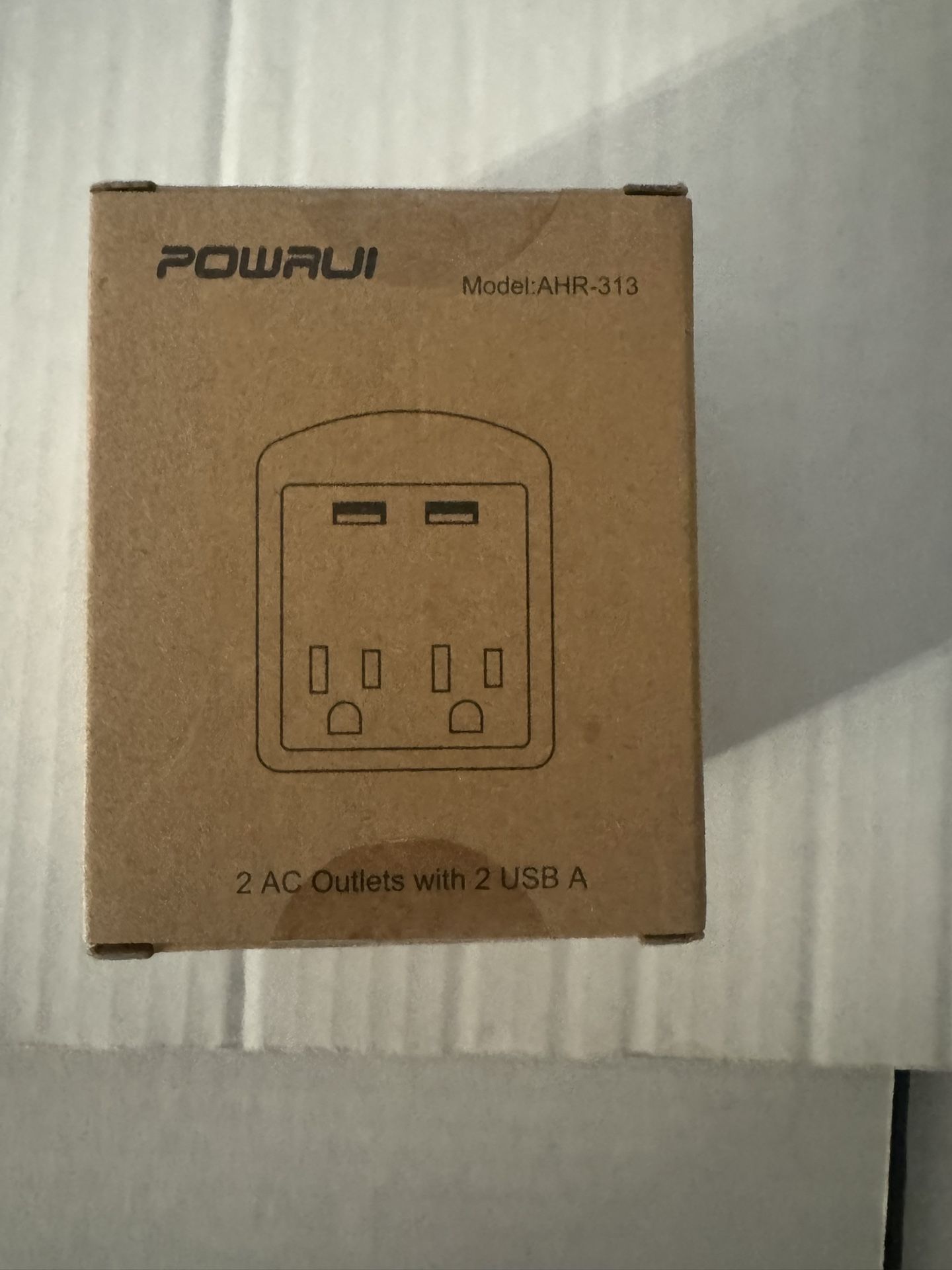 Outlet Extender USB Wall Charger - POWRUI Multi Plug Wall Outlet Splitter with 2-Outlet and 2 USB Ports, Non Surge Protector for Cruise Ship Essential
