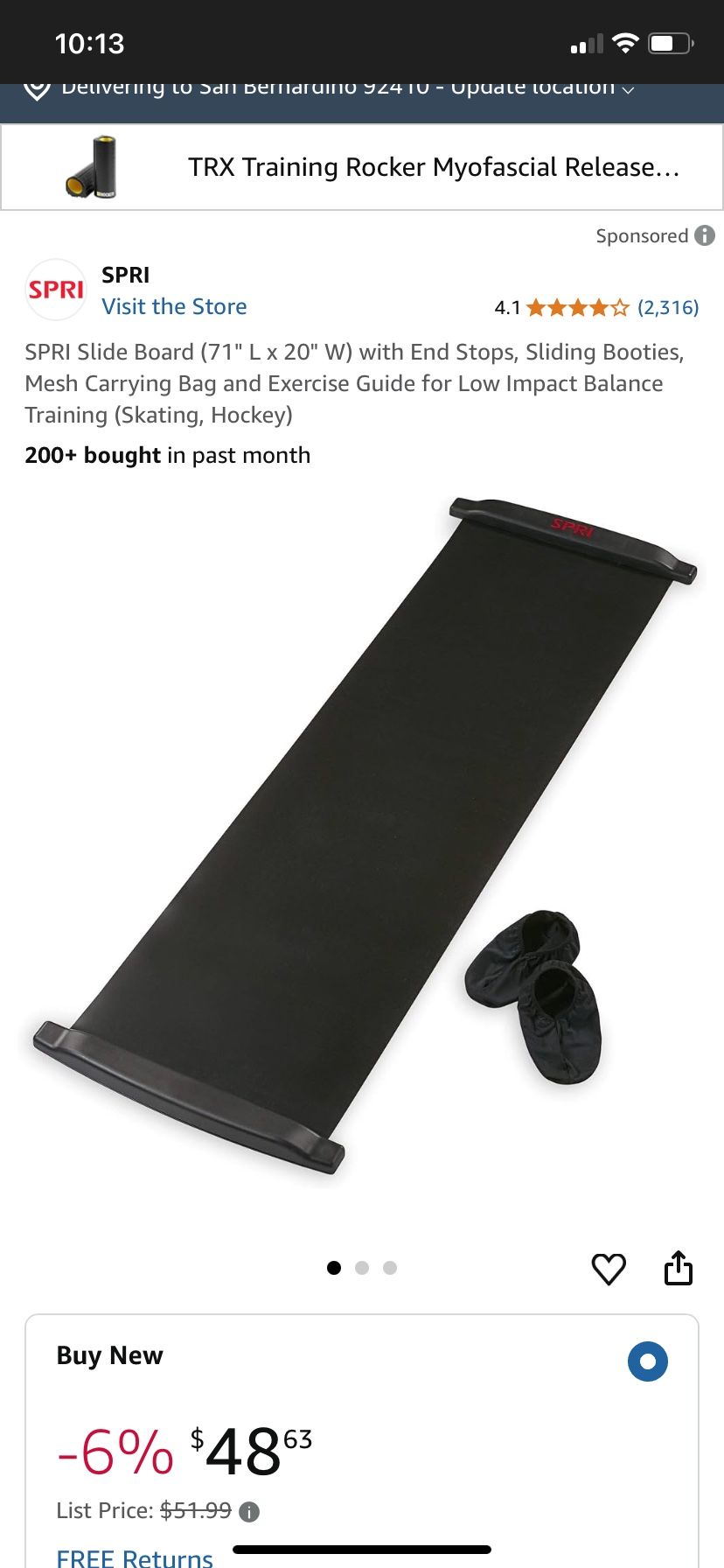 Home Gym Exercise Slide BoardEquipment SPRI.