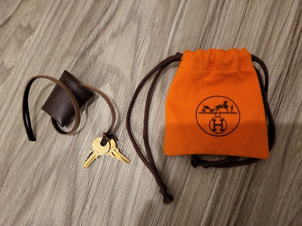 Vintage Hermes Brass Set Of Keys to  a Kelly or Birkin lock