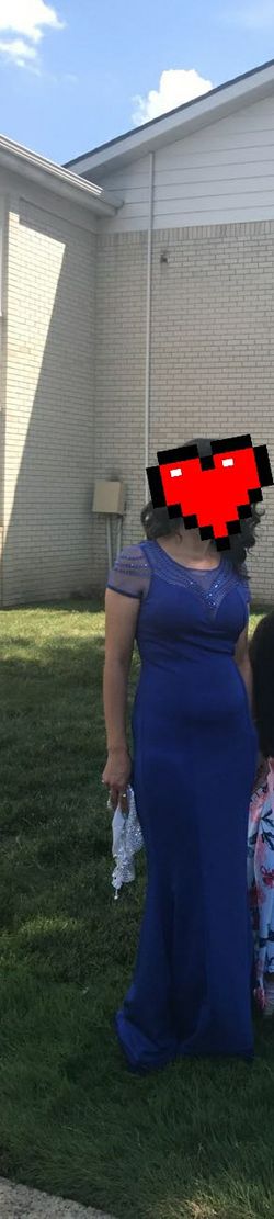 Royal blue elegant parties dress