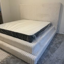 NEW QUEEN AND KING SIZE LUXURY BED WITH MATTRESS AND FREE DELIVERY- BEDROOM FURNITURE SECTIONAL SOFA AND FINANCING AVAILABLE 