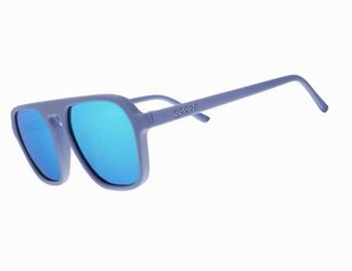 goodr Adult Square Roller Rink Royalty Plastic Square Sunglasses - Blue
