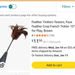 Feather Tickler Crop French Faux Leather 