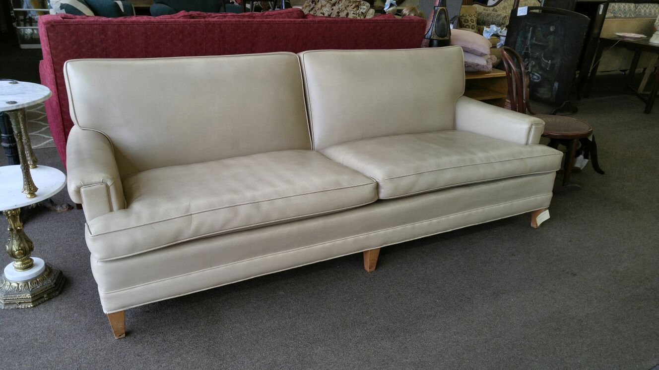 Vintage vinyl naugahyde sofa