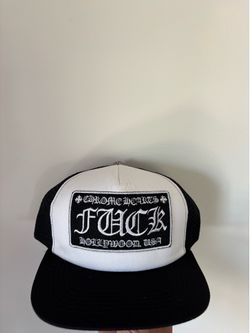 Chrome Heart Black and White Trucker Hat