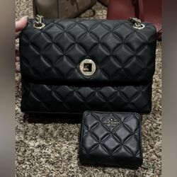 Kate Spade Quilted Shoulder Flap Bag 