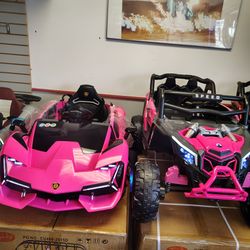 Pink kids electric power cars with parent remote control - starts $199